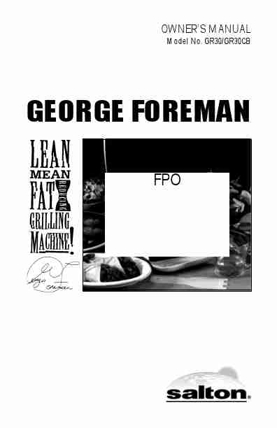 George Foreman Kitchen Grill GR30-page_pdf